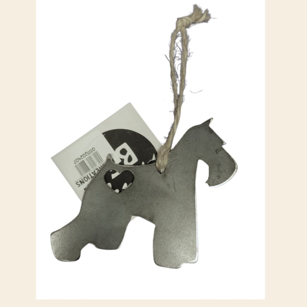 Metal Airedale Terrier Ornament – New With Tags | Dog Lover Gift | Rustic Decor